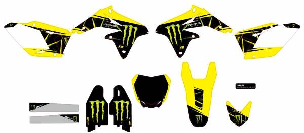 D-COR - CMPLT KIT MONSTER ENERGY SLASH WHITE BG - Image 1