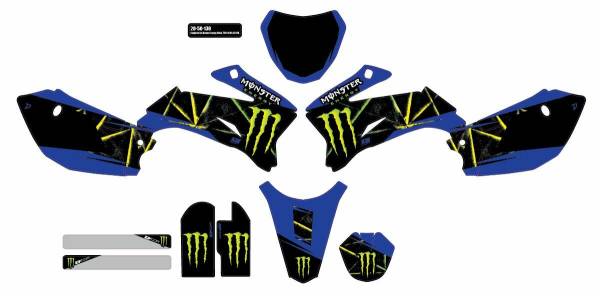 D-COR - CMPLT KIT MONSTER ENERGY SLASH WHITE BG - Image 1