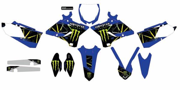 D-COR - CMPLT KIT MONSTER ENERGY SLASH WHITE BG - Image 1