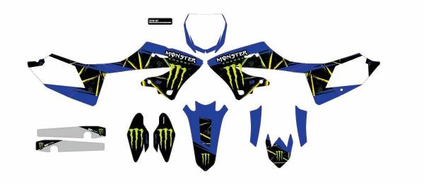 D-COR - CMPLT KIT MONSTER ENERGY SLASH WHITE BG - Image 1