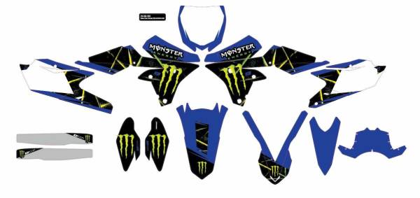 D-COR - CMPLT KIT MONSTER ENERGY SLASH WHITE BG - Image 1