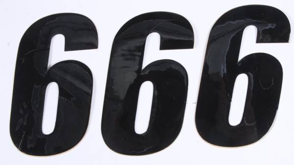 D-COR - NUMBER 6 BLACK 4" 3/PK - Image 1