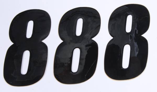 D-COR - NUMBER 8 BLACK 4" 3/PK - Image 1