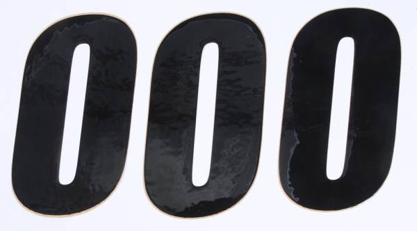 D-COR - NUMBER 0 BLACK 6" 3/PK - Image 1