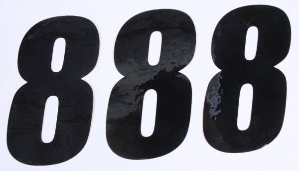 D-COR - NUMBER 8 BLACK 6" 3/PK - Image 1