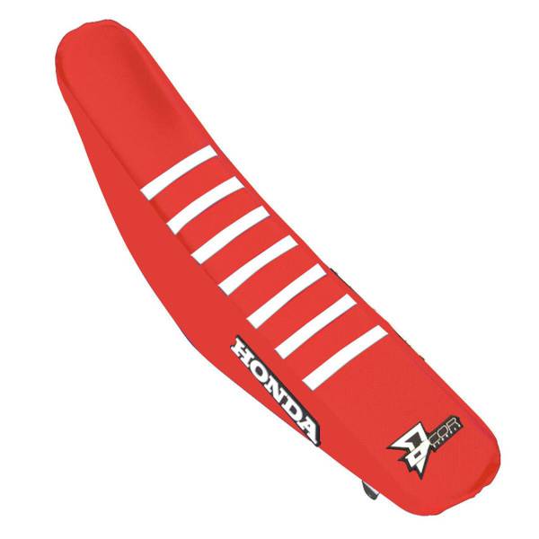 D-COR - SEAT COVER RED W/WHITE RIBS HON - Image 1