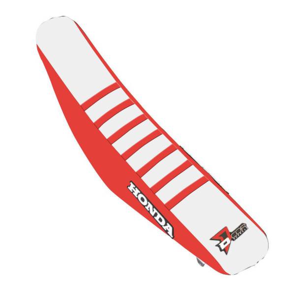 D-COR - SEAT COVER RED/WHITE RED RIBS HON - Image 1