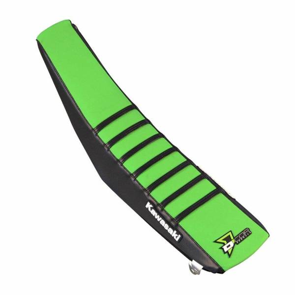 D-COR - SEAT COVER BLACK/GREEN RIBS - Image 1