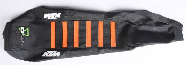 D-COR - SEAT COVER BLACK/ORANGE W/RIBS - Image 1