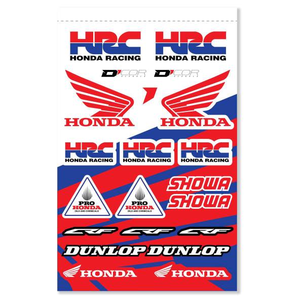 D-COR - HONDA HRC DECAL SHEET 12 MIL - Image 1