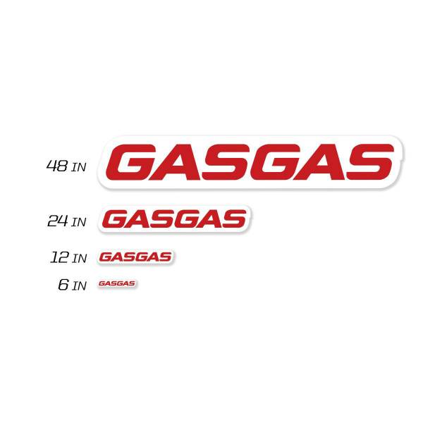 D-COR - 6" GASGAS DECAL 8 MIL - Image 1