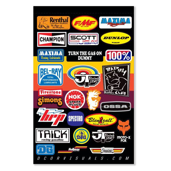 D-COR - DECAL SHEET THROWBACK MX 12MIL - Image 1