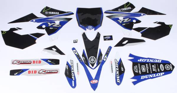 D-COR - YAMAHA RACELINE GRAPHICS COMPLETE GRAPHIC KIT BLACK - Image 1