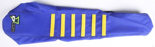 D-COR - SEAT COVER BLUE/YELLOW W/RIBS - Image 1