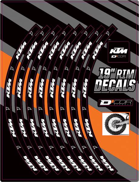 D-COR - RIM DECALS 19" KTM LOGO REAR - Image 1