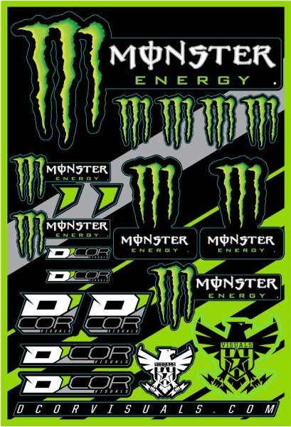 D-COR - MONSTER ENERGY DECAL SHEET - Image 1