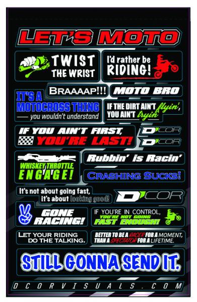 D-COR - KIDS MOTO TALK DECAL SHEET - Image 1