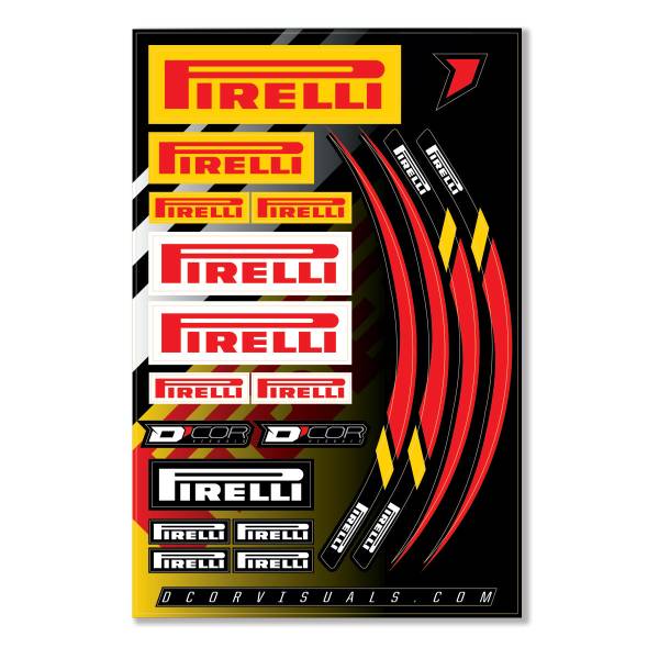 D-COR - DECAL SHEET 12 MIL PIRELLI DECAL SHEET 12 MIL PIRELLI - Image 1