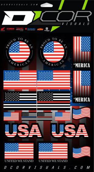 D-COR - USA STICKER SHEET - Image 1