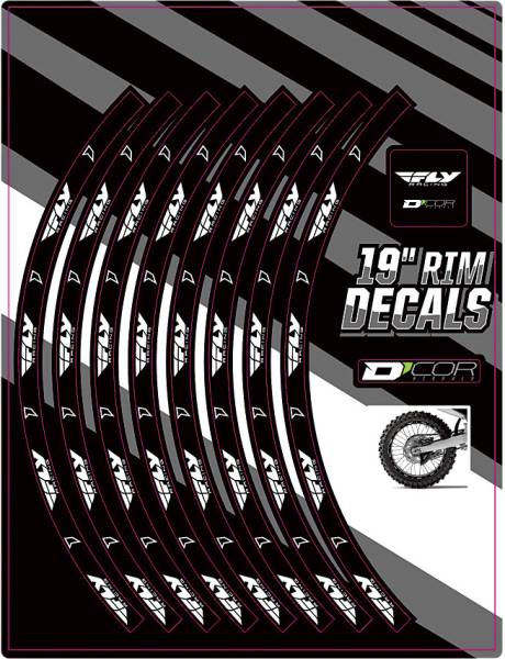 D-COR - RIM DECALS 19" FLY LOGO REAR - Image 1