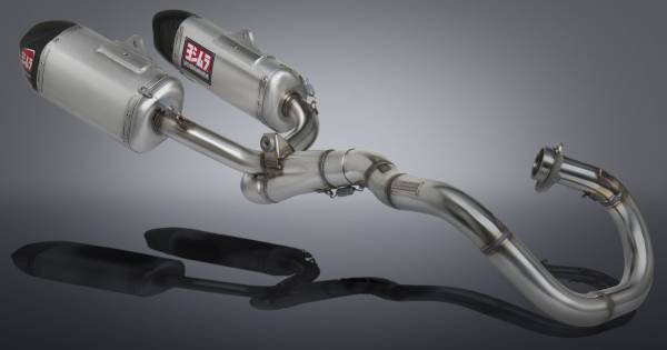 YOSHIMURA - RS-9 HEADER/CANISTER/END CAP EXHAUST DUAL SYSTEM SS-AL-CF - Image 1