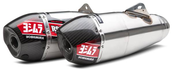 YOSHIMURA - RS-9 HEADER/CANISTER/END CAP EXHAUST DUAL SLIP-ON SS-AL-CF - Image 1