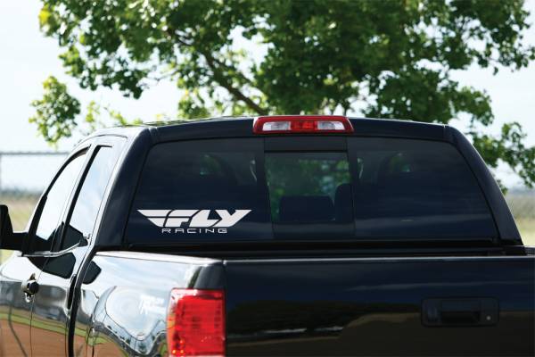 FLY RACING - WINDOW DECAL 20" DIE-CUT WHITE - Image 1