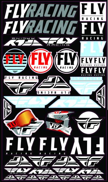 FLY RACING - 2020 STICKER SHEET 10.5"X18" - Image 1