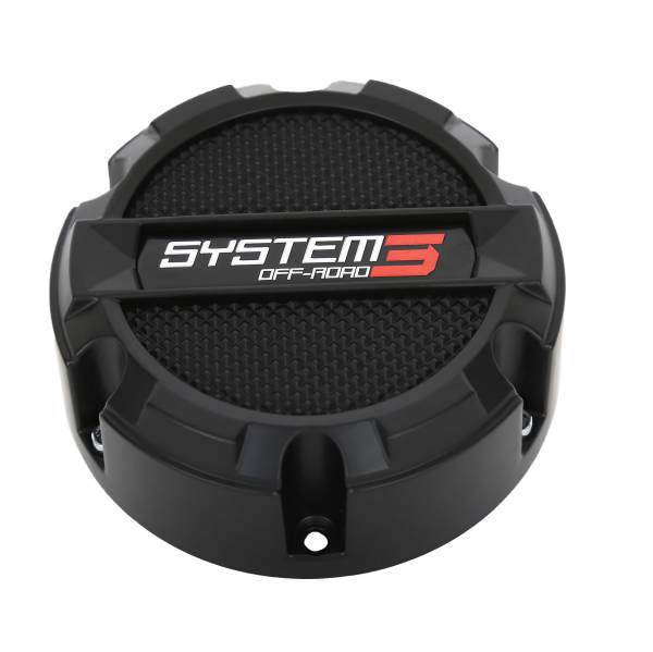 SYSTEM 3 - ST3 CENTER CAP 4/110 SNAP-IN MATTE BLACK - Image 1