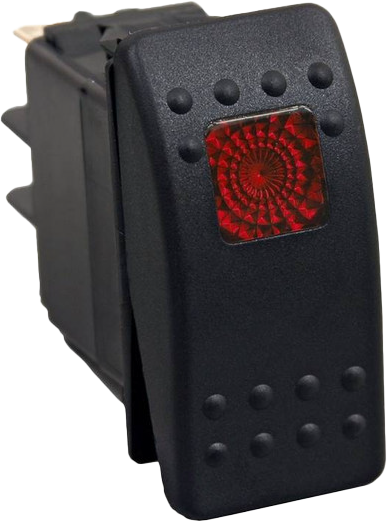 OPEN TRAIL - LIGHTED ROCKER SWITCH RED - Image 1