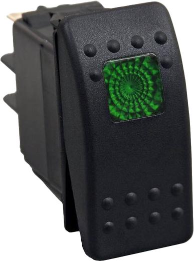 OPEN TRAIL - LIGHTED ROCKER SWITCH GREEN - Image 1