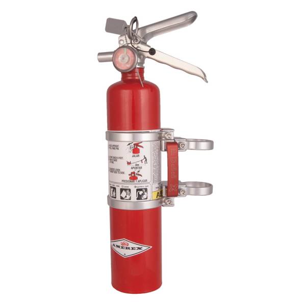 AXIA - QUICK RELEASE MOUNT SILVER W/2.5 LB. RED EXTINGUISHER - Image 1