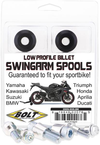 BOLT - SWINGARM SPOOLS BLACK - Image 1