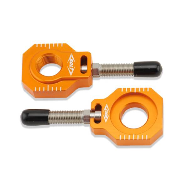 BOLT - CHAIN ADJUSTER BLOCKS KTM ORANGE - Image 1