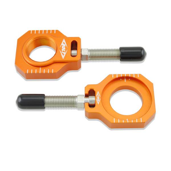 BOLT - CHAIN ADJUSTER BLOCKS KTM ORANGE - Image 1