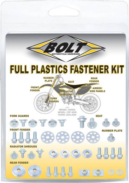 BOLT - FULL PLASTIC FASTENER KIT HON - Image 1