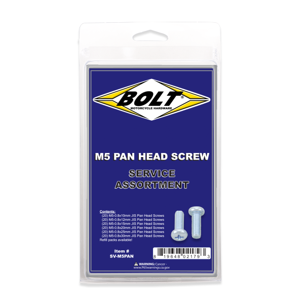 BOLT - M5 PAN HEAD PHILLIPS ASSORTMENT 120 PIECE KIT - Image 1