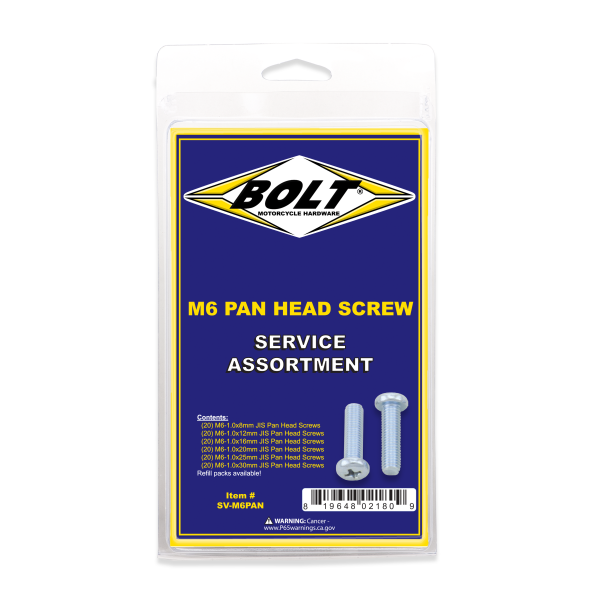 BOLT - M6 PAN HEAD PHILLIPS ASSORTMENT 120 PIECE KIT - Image 1