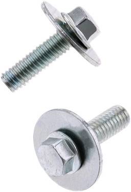 BOLT - 8MM HEX HEAD FLANGE BOLT 6X1.0X20MM W/16MM WASHER 10/PK - Image 1