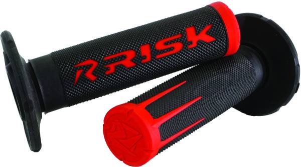 RISK RACING - FUSION 2.0 MOTORCYCLE GRIPS RED - Image 1