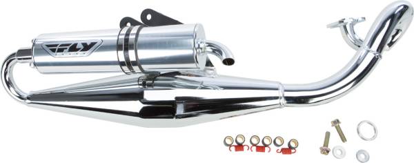 FLY RACING - SCOOTER EXHAUST SYSTEM CHROME - Image 1