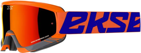 EKS BRAND - GO-X CROSSFADE GOGGLE ORANGE/BLACK W/RED MIRROR - Image 1