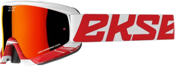 EKS BRAND - GO-X CROSSFADE GOGGLE WHITE/RED W/RED MIRROR - Image 1