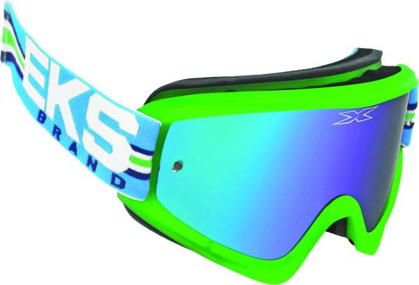 EKS BRAND - FLAT OUT MIRROR GOGGLE LIQUID FLO GREEN/BLUE - Image 1