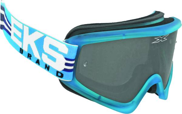 EKS BRAND - FLAT OUT MIRROR GOGGLE CYAN BLUE/WHITE/SILVER - Image 1