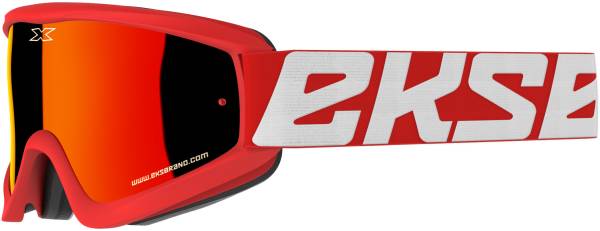 EKS BRAND - FLAT-OUT GOGGLE RED W/RED MIRROR - Image 1