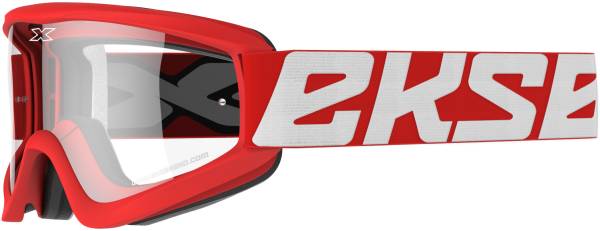 EKS BRAND - FLAT-OUT CLEAR GOGGLE RED - Image 1