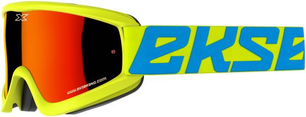 EKS BRAND - FLAT-OUT GOGGLE FLO YELLOW W/RED MIRROR - Image 1