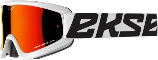 EKS BRAND - FLAT-OUT GOGGLE WHITE W/RED MIRROR - Image 1