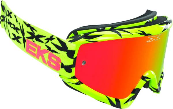 EKS BRAND - SCATTER-X GOGGLE FLO YLW/BLK W/RED MIRROR LENS - Image 1